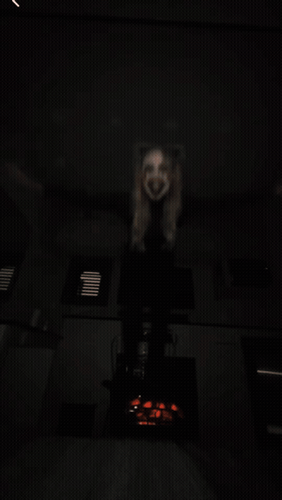 Blurry Clown With Blood Coming Out Of Eyes GIF