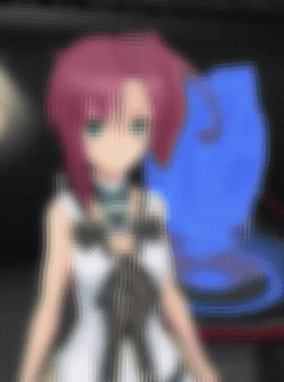 Blurry Drawing Of Girl With Red Hair GIF