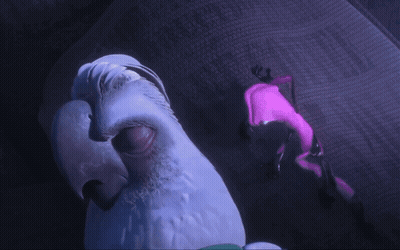 Blurry Face In Purple Light GIF