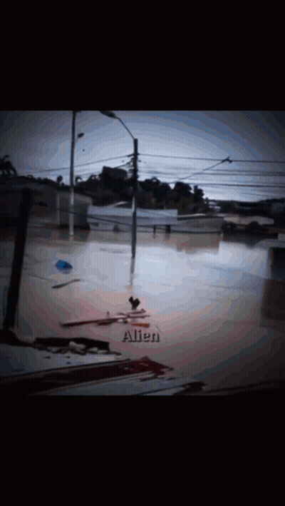 Blurry Flooded Street With Name Allen GIF