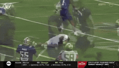 Blurry Football Player Number 12 GIF