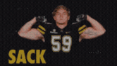 Blurry Football Player Number 59 GIF