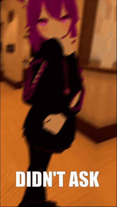 Blurry Girl Saying Didn T Ask GIF
