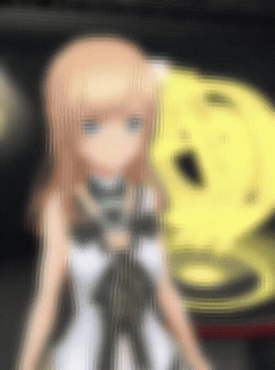 Blurry Girl With Blonde Hair And Blue Eyes GIF