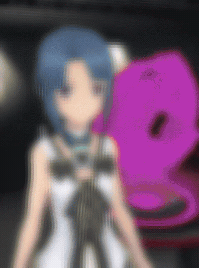Blurry Girl With Blue Hair GIF