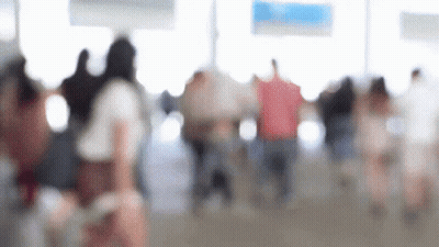 Blurry Group Of People Walking GIF