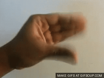 Blurry Hand Saying Make Gifs At Gifsoup.com GIF