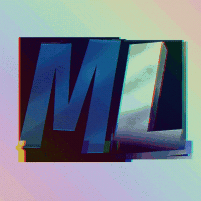 Blurry Letter ML On Rainbow Background GIF