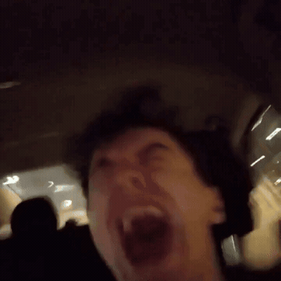 Blurry Man Face In Car GIF