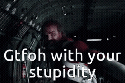 Blurry Man GTFOH With Your Stupidity GIF