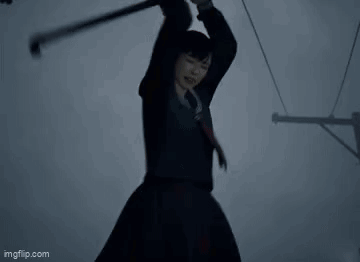 Blurry Man Holding Sword In Snow GIF