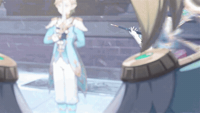Blurry Man In Blue And White Suit GIF