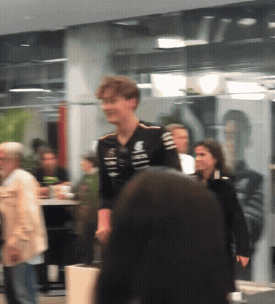 Blurry Man In Mercedes Shirt GIF