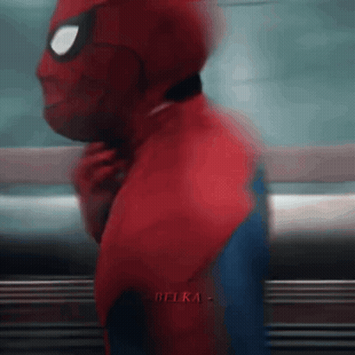 Blurry Man In Spiderman Suit GIF