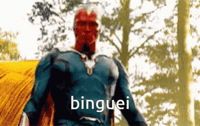 Blurry Man In Superhero Costume Saying Binguei GIF