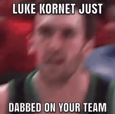 Blurry Man Luke Kornet Just Dabbed On Your Team GIF