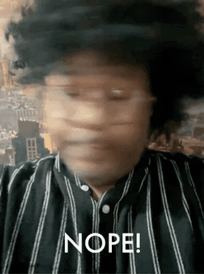 Blurry Man's Face Nope GIF