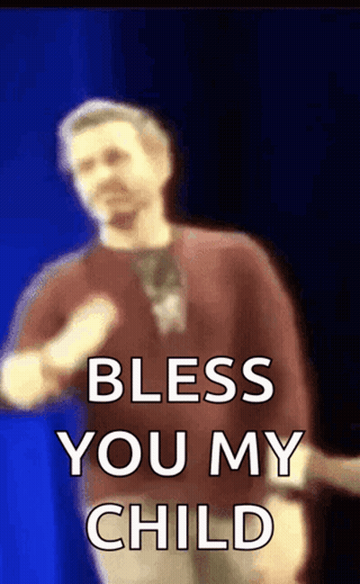 Blurry Man Saying Bless You My Child GIF