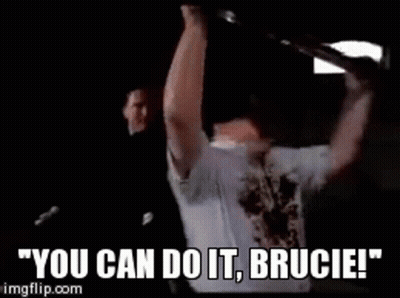 Blurry Man Saying You Can Do It Brucie GIF