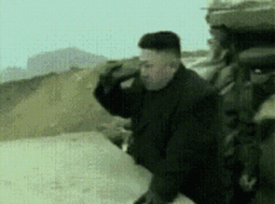Blurry Man Standing In Desert GIF