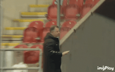 Blurry Man Walking In Stadium With Imgplay GIF