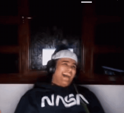 Blurry Man Wearing Headphones GIF