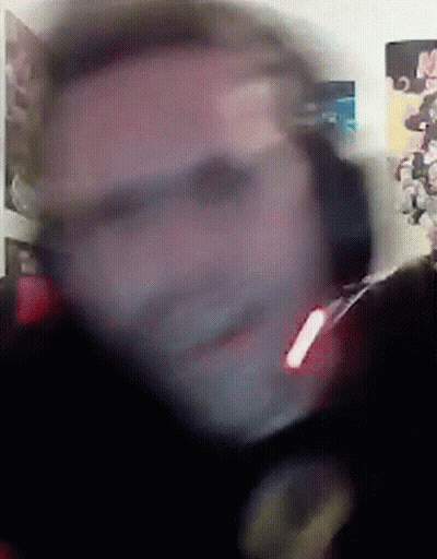 Blurry Man Wearing Headset GIF