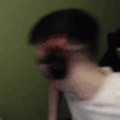 Blurry Man With Beard In White Shirt GIF