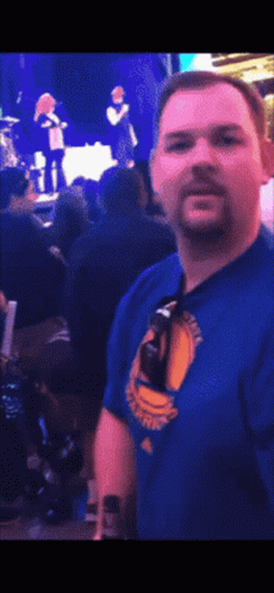 Blurry Man With Blood On Face Smiling GIF