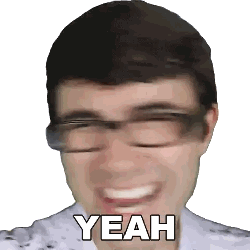 Blurry Man With Glasses Says Yeah Sticker