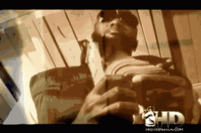 Blurry Man With HD Text GIF
