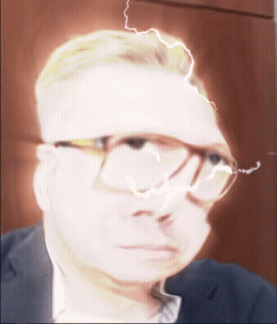 Blurry Man With Lightning Bolts From Head GIF