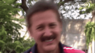 Blurry Man With Mustache TVGO Logo GIF