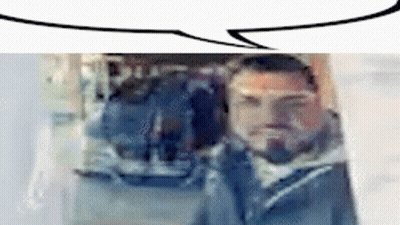 Blurry Man With Speech Bubble GIF