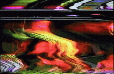 Blurry Person Face Red Yellow Background GIF