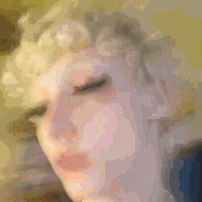 Blurry Person Face Yellow Background GIF