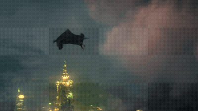 Blurry Person In Cape Flying GIF