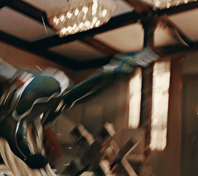 Blurry Person In Superhero Suit GIF
