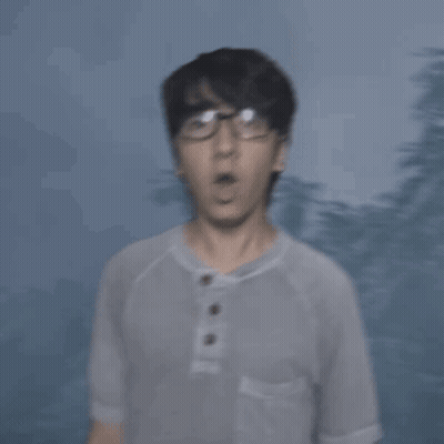 Blurry Person's Back With Trees GIF