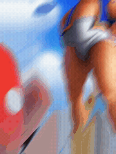 Blurry Person's Butt With Red Object GIF