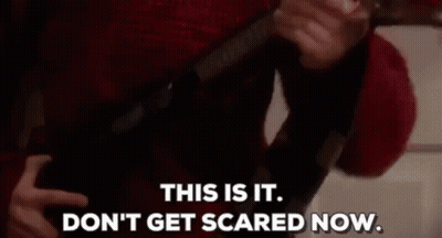 Blurry Person Saying This Is It Don't Get Scared Now GIF