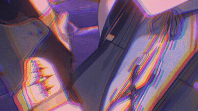 Blurry Person Torso Purple Background GIF