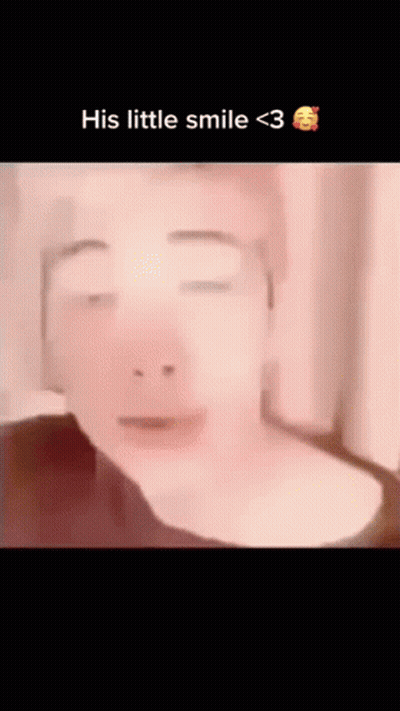 Blurry Person With Text His Little Smile <3 GIF