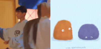 Blurry Photo And Drawing Of Person GIF