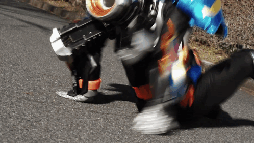 Blurry Picture Of Person In Robot Costume GIF