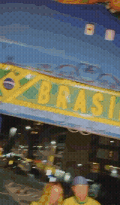 Blurry Sign Saying Brasil GIF