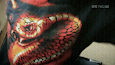 Blurry Snake With Word Rock GIF