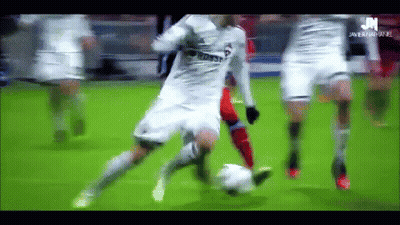 Blurry Soccer Game With Letter N GIF