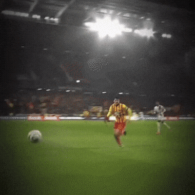 Blurry Soccer Game With Windows Sign GIF