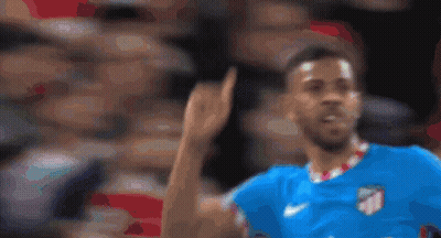 Blurry Soccer Player In Blue Jersey GIF